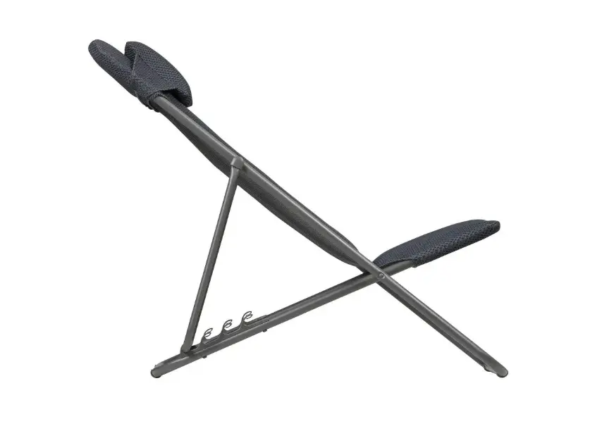 Lafuma Liegestuhl Dunkelgrau/ Grau ca, 62x76-82x77-91 cm