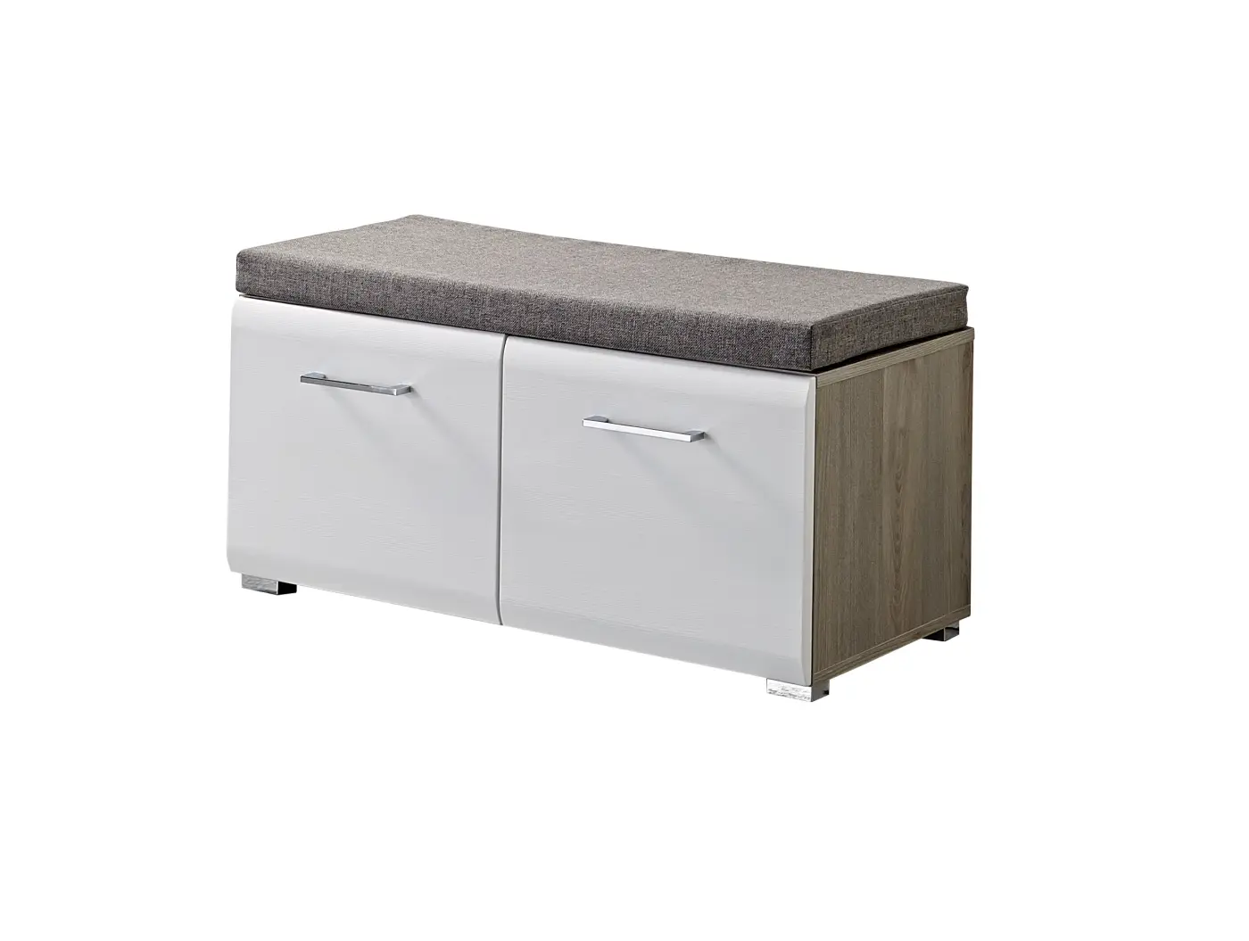 Innostyle Bank Funny 3K16HW60 Weiß MDF/Silbereiche MDF BxHXT ca.84x37x40 cm 