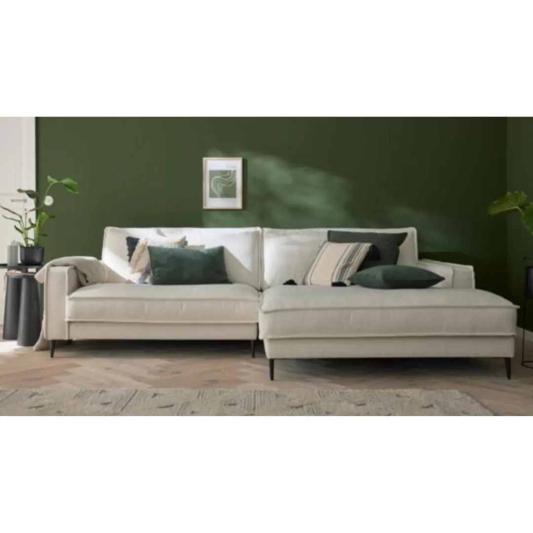 Roomio No. 4102 Polstergarnitur Loop white, ca. 272 x190 cm (Longchair rechts)