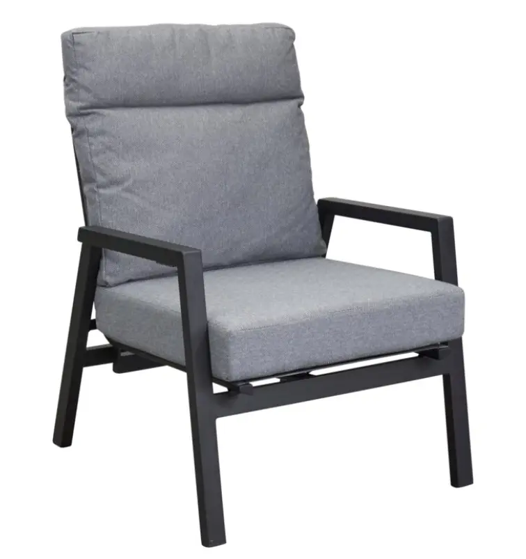 LC Garden Living-Sessel Sondrino Anthrazit/Hellgrau ca. 72x81x98 cm