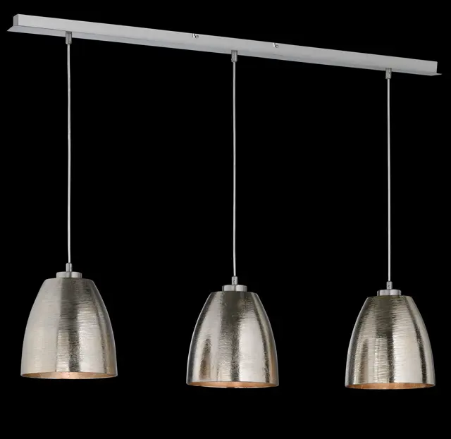 F&H Pendelleuchte L107  nickelfarben, nickelfarben, nickelfarben