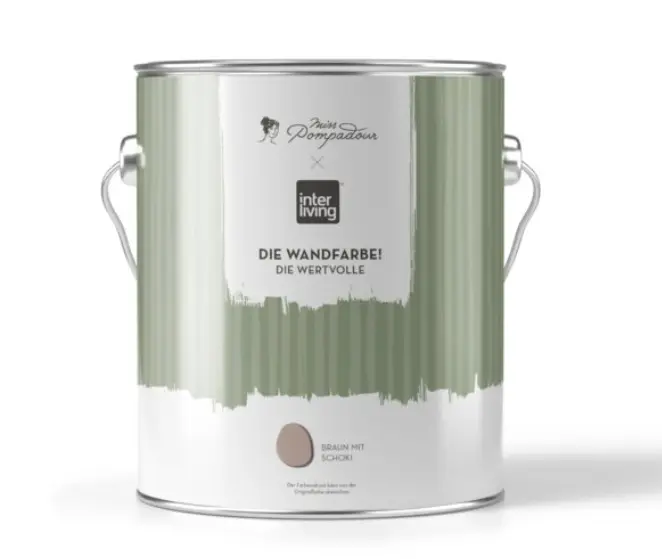 MissPompadour Wandfarbe Braun mit Schoki 2,5 L