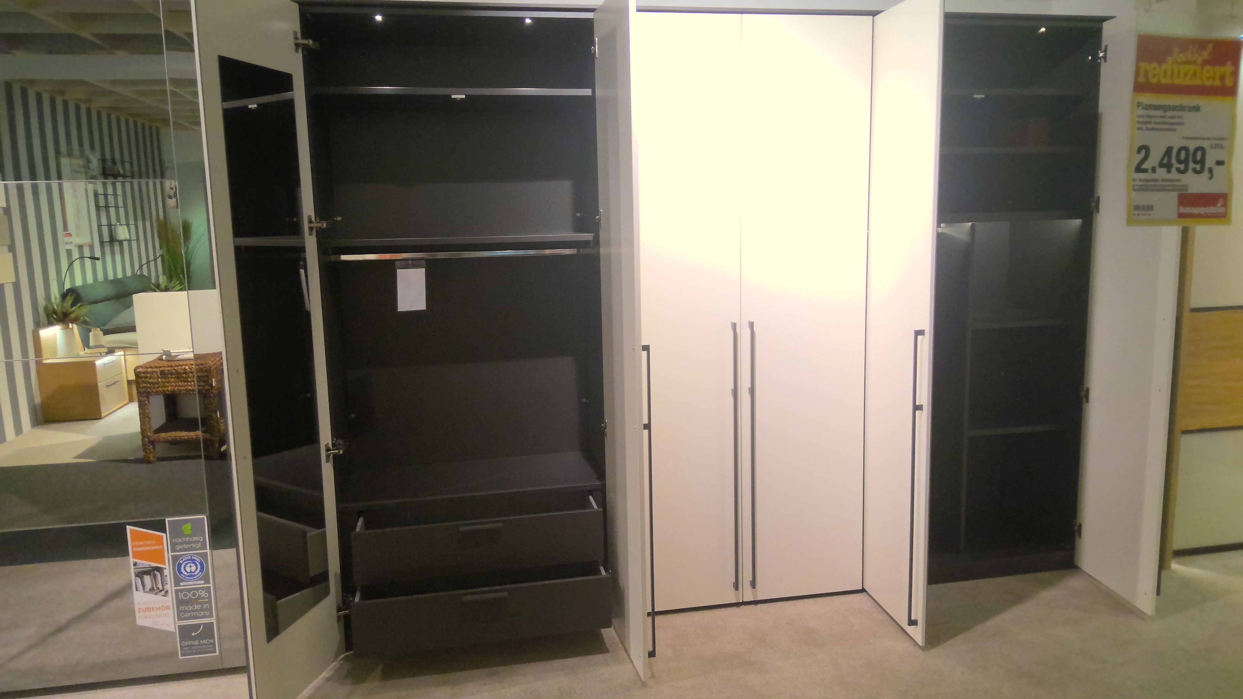 Loddenkemper Planungsschrank MAXX Bianco weiß matt inkl. Zusatzausstattung