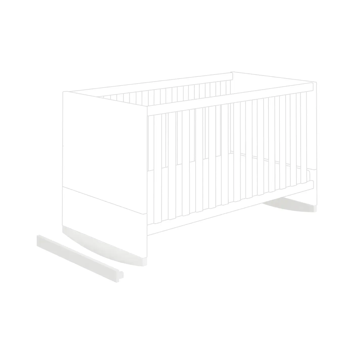 Paidi Wiegefunktion-Set für Babybett Fiona Kreideweiß 