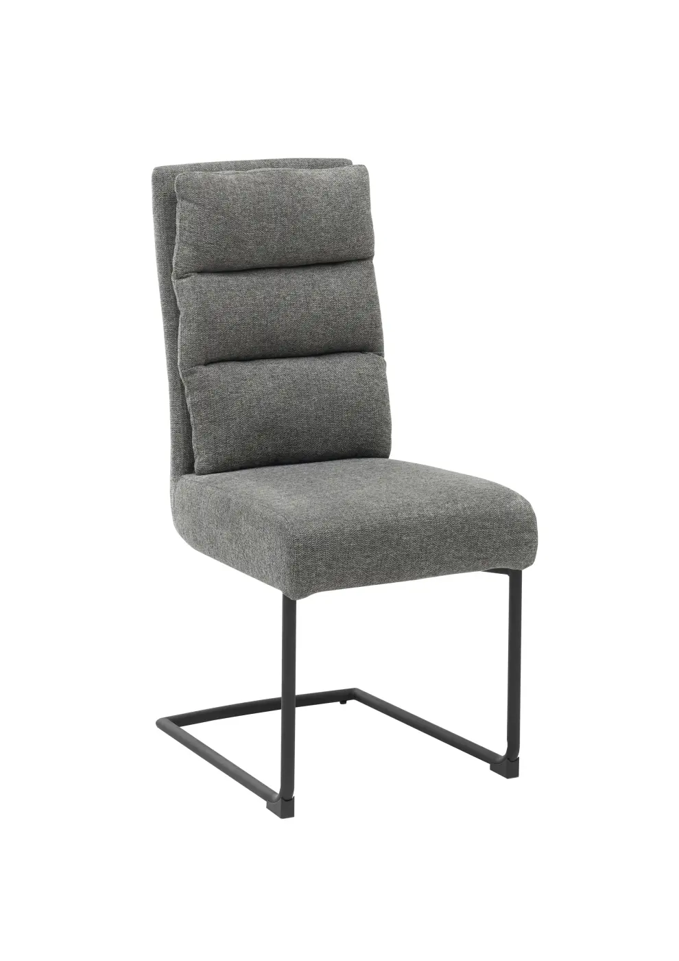 Stuhl hellgrau Gestell schwarz matt BHT ca.  45x100x61 cm