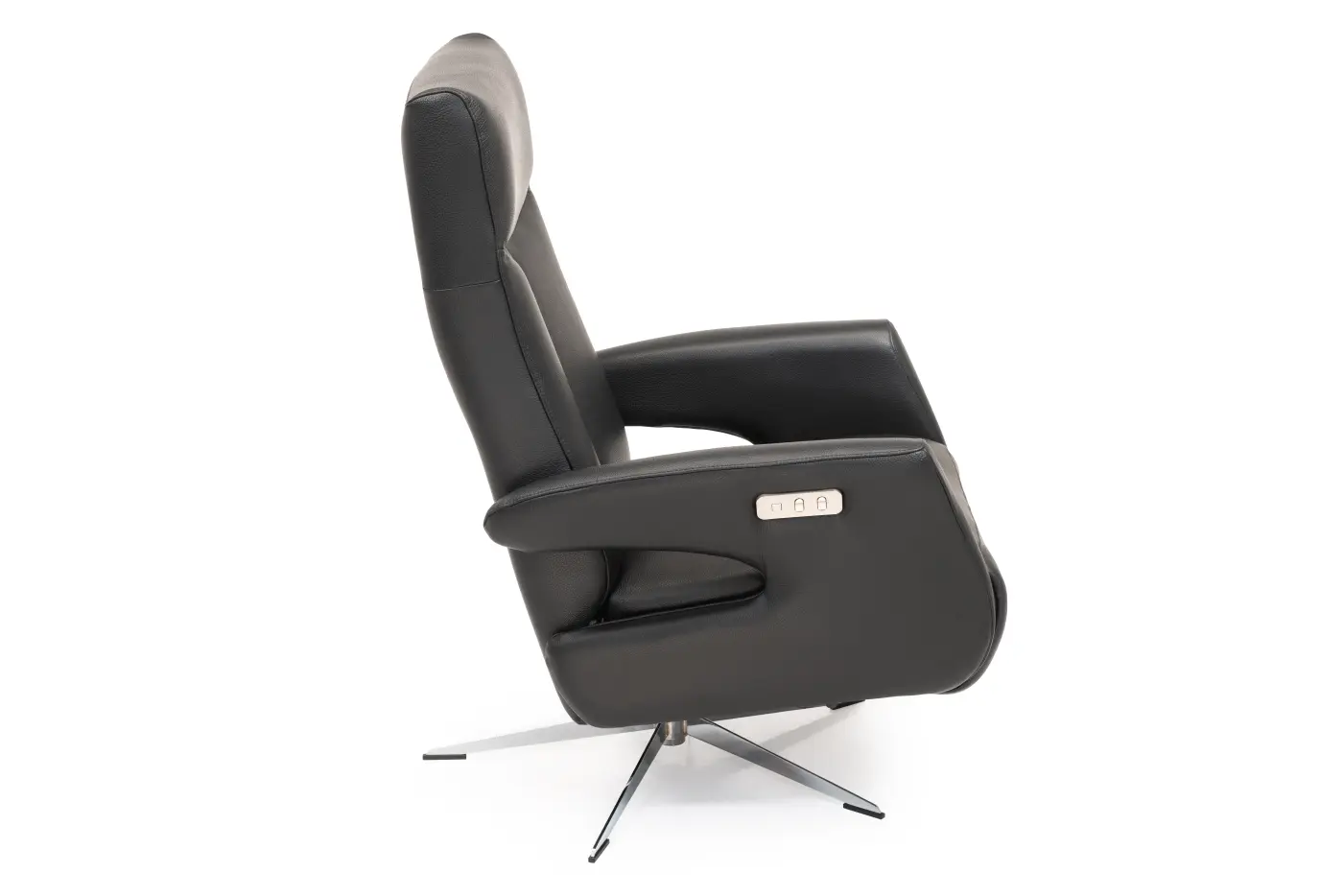 Hjort Knudsen Relaxsessel 8001 F3EL2 Superior, Leder schwarz, mit motorischer Verstellung