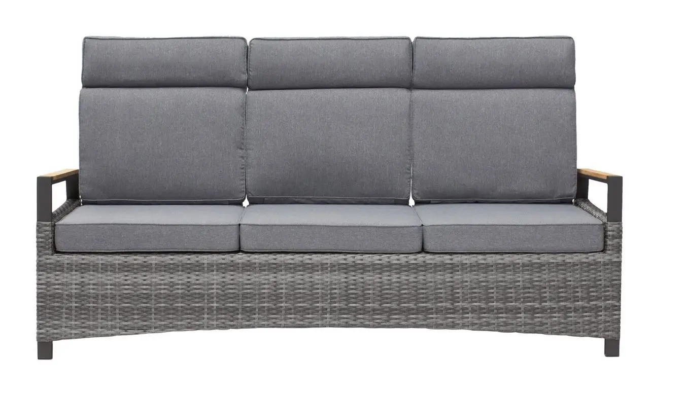 LC Garden Living-Sofa Keramo ca. 205x74x110 cm Natur-Grau/Anthrazit