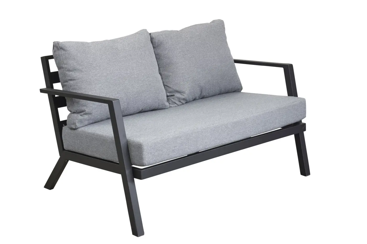 LC Garden Lounge-Set Sondrino 4 tlg. Schwarz/Silber/Betonoptik