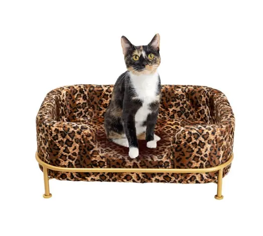 Kare Design Hund/Katzenbett Diva Leomuster 63x25x44 cm