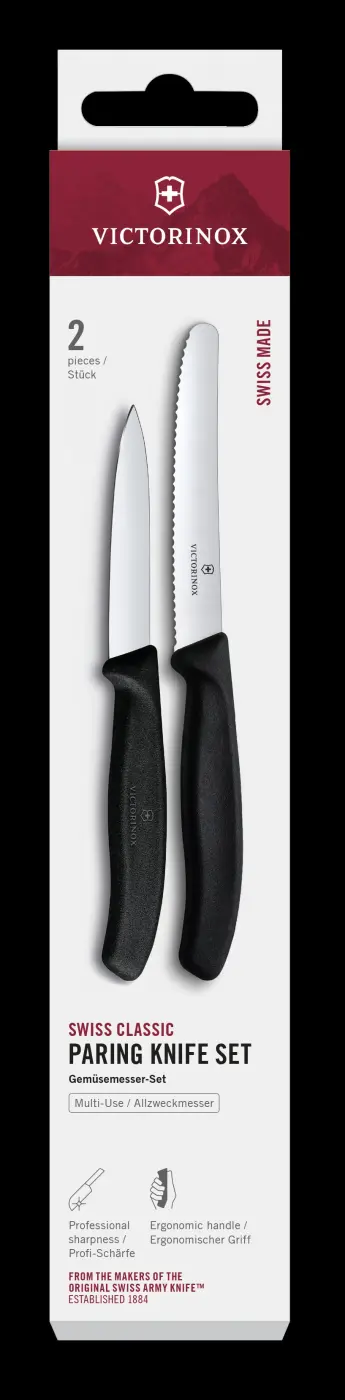 Victorinox Gemüsemesser 2-tlg. Swiss Classic schwarz