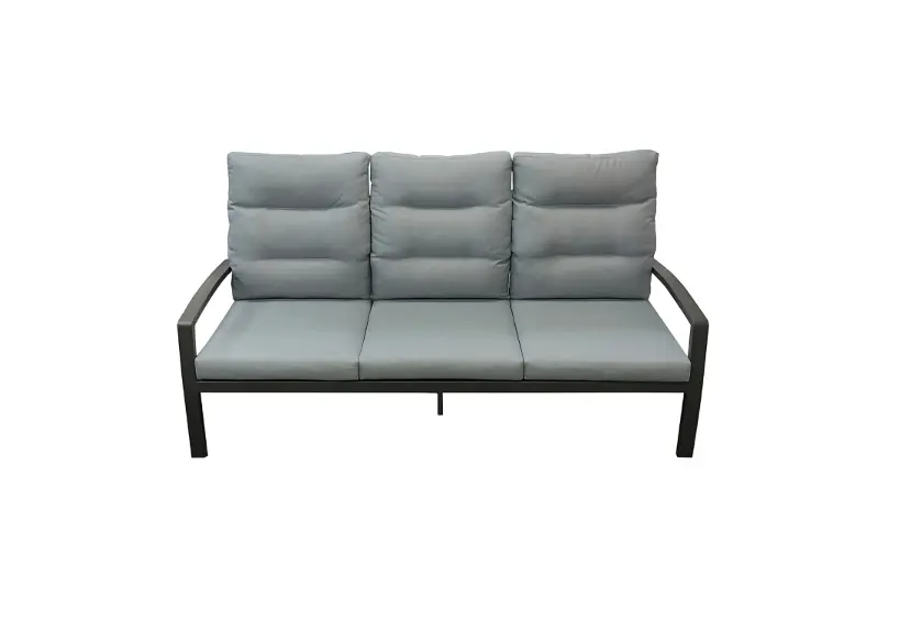 LC Garden Sofa 3-sitzig Bondino ca. 210x85x109 cm Anthrazit/Hellgrau