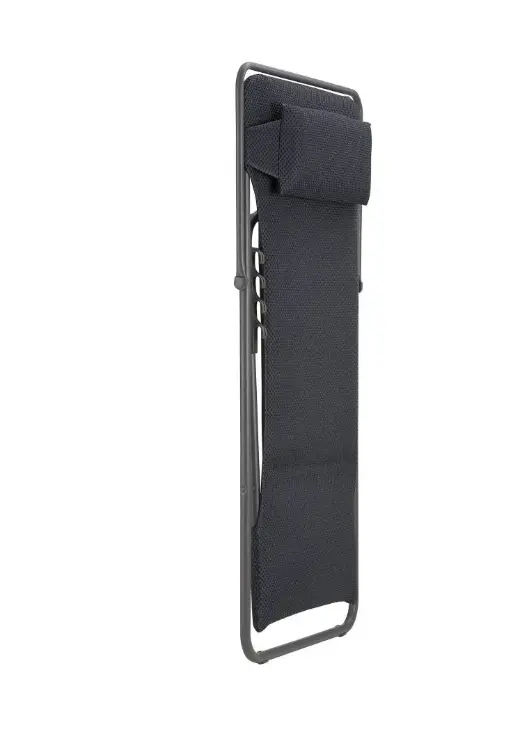 Lafuma Liegestuhl Dunkelgrau/ Grau ca, 62x76-82x77-91 cm