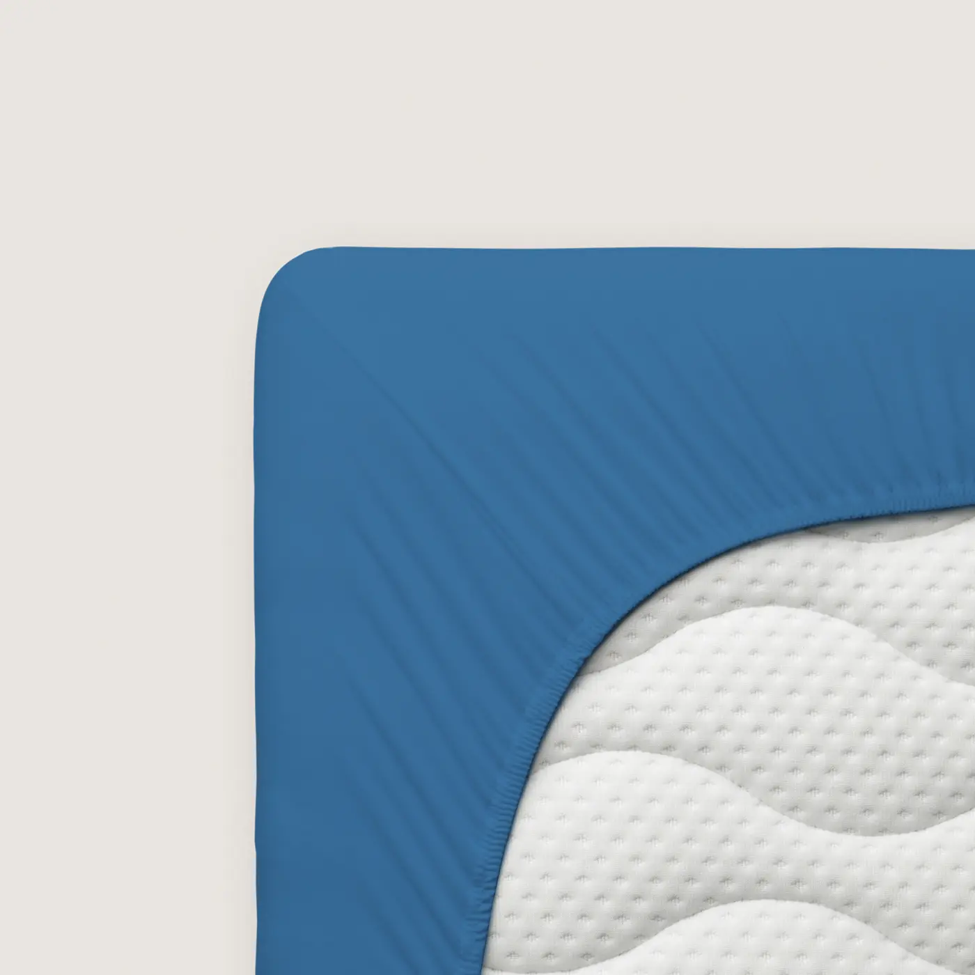 Schlafgut Spannbetttuch Pure 140x200-160x220 cm Blue Mid