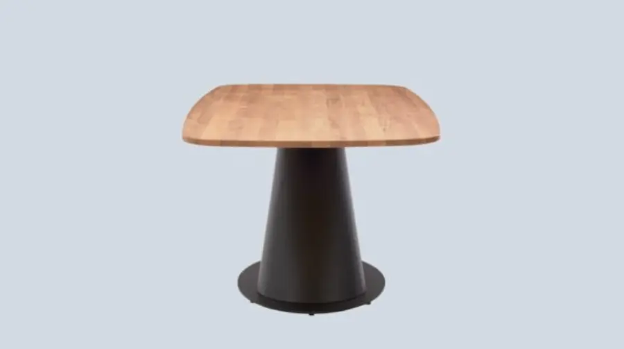 Interliving Design-Tisch 5121 Massiv geölt / Grafikgestell schwarz matt 200x100 cm