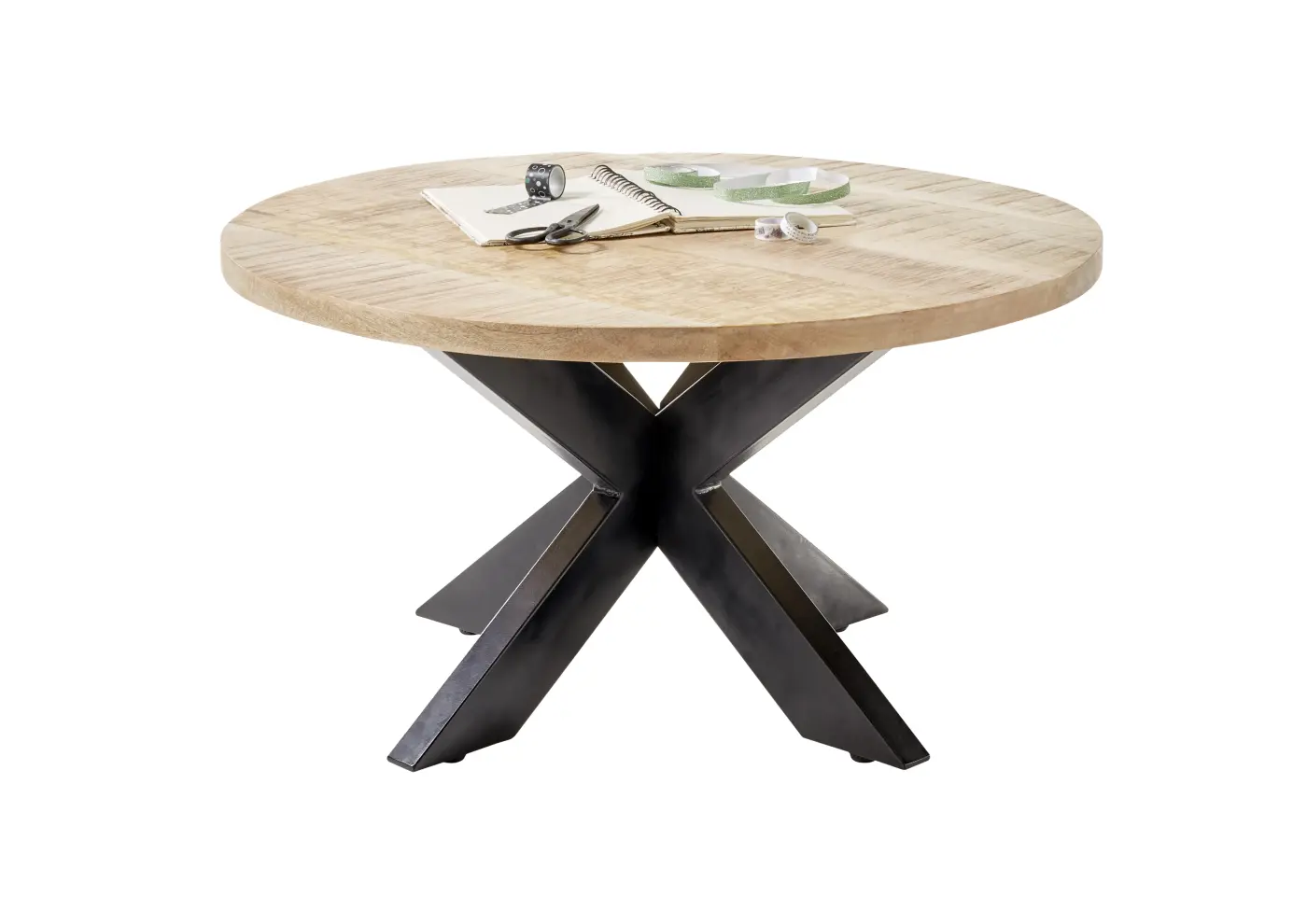 Couchtisch Mango Wood Metall schwarz lackiert BHT ca.  80x 47x80 cm