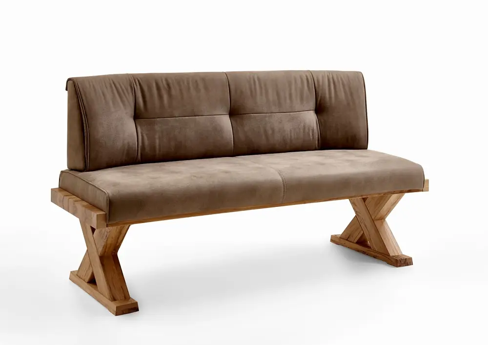Niehoff Einzelbank, gepolstert, 160 cm Grau