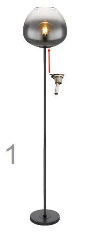Globo Stehleuchte Maxy 1-flg., 165x29 cm