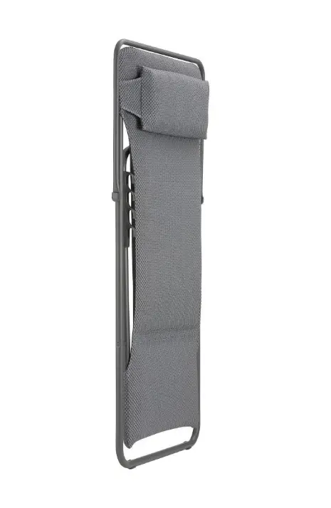 Lafuma Liegestuhl Grau/Silber ca. 62x76-82x91 cm