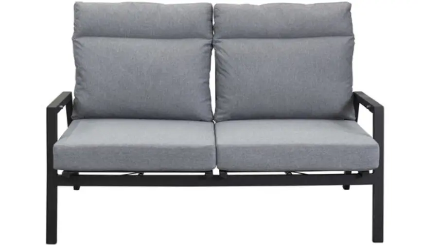 LC Garden Living-Sofa Sondrino Anthrazit/Hellgrau ca. 152x81x98 cm