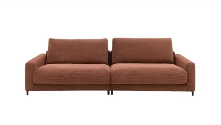 Roomio No. 4100 Garnitur 3-Sitzer Cord rusty, ca. 274x125 cm