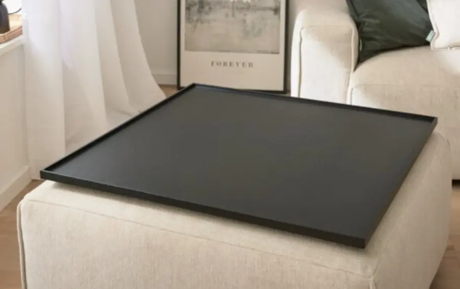 Roomio No. 4130 Holztablett schwarz lackiert  ca. 70x70 cm