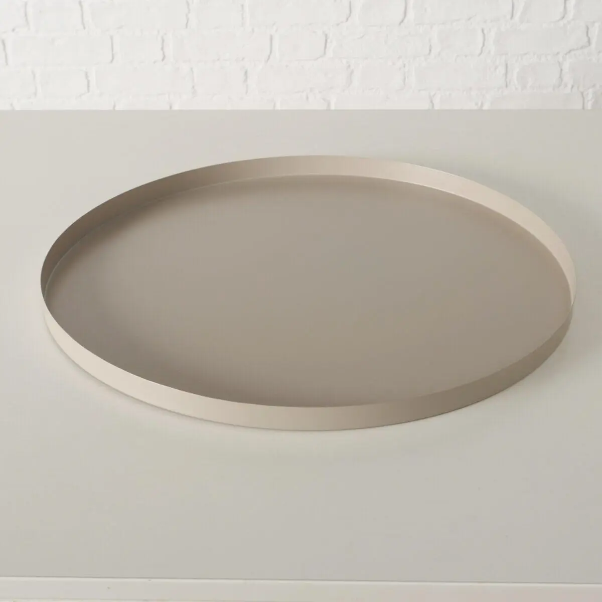 Boltze Tablett Rondella Eisen beige 40 cm