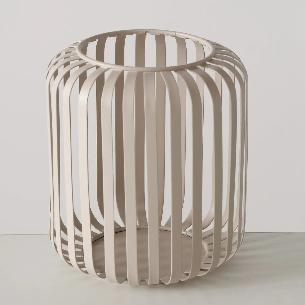 Boltze Windlicht Viki Eisen ca. 15 cm Beige