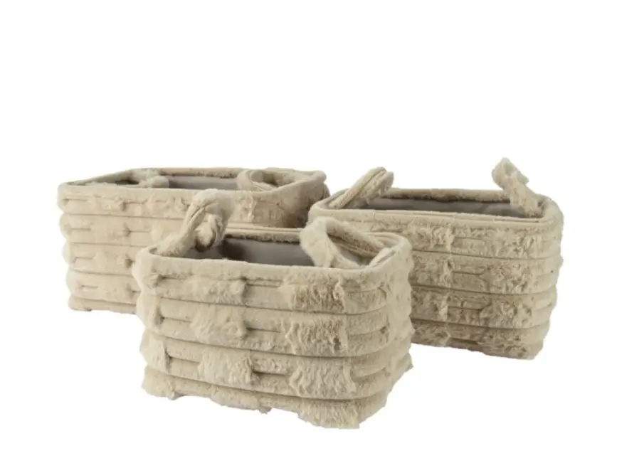 Kaemingk Korb Fell mit Griff mittel 35x18x24 cm