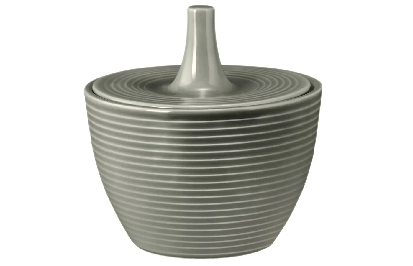 Seltmann Zuckerdose 0,27 L Perlgrau mit Relief