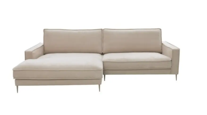 Roomio No. 4102 Garnitur Roma Nature Metallfuß Toffee 190x272 cm Longchair links