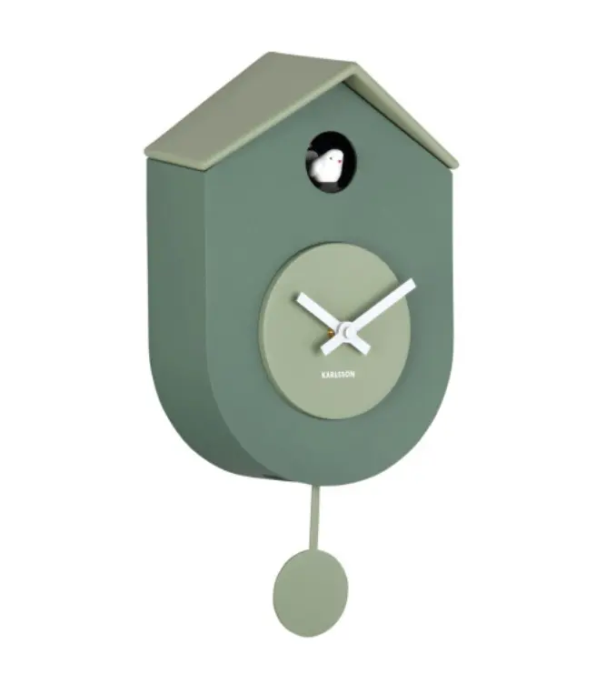 Karlsson Wall Clock Junge Green ca. 17,5x33x9 cm
