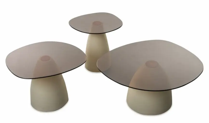 M2 Beistelltisch Filo 3 Sicherheitsglas braun