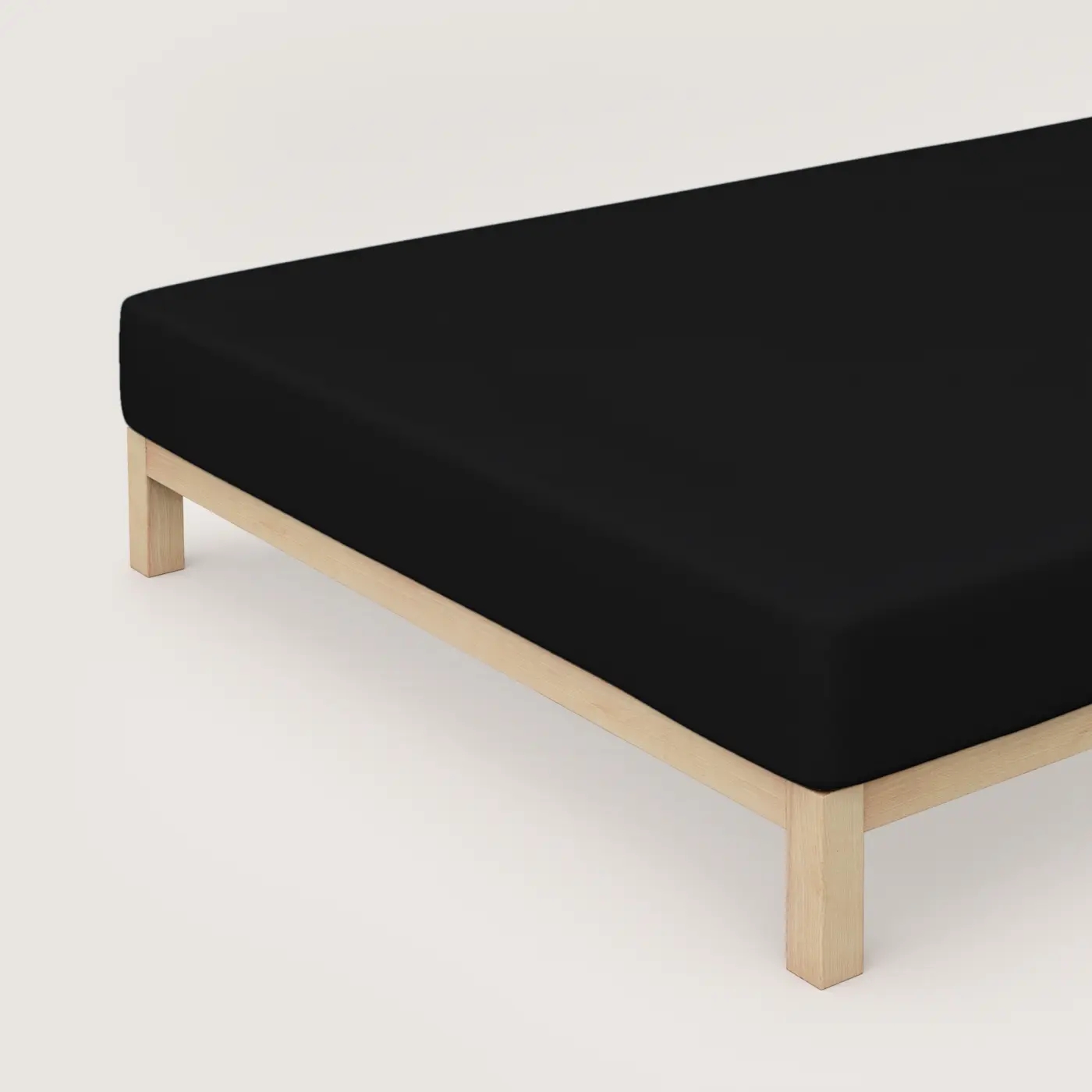 Schlafgut Spannbetttuch Pure 180x200-200x220 cm Off Black