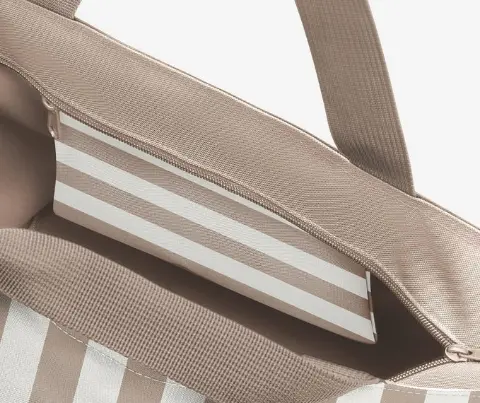 Reisenthel Shopper M Summerstripes Coffee  ca. 51x30x26 cm