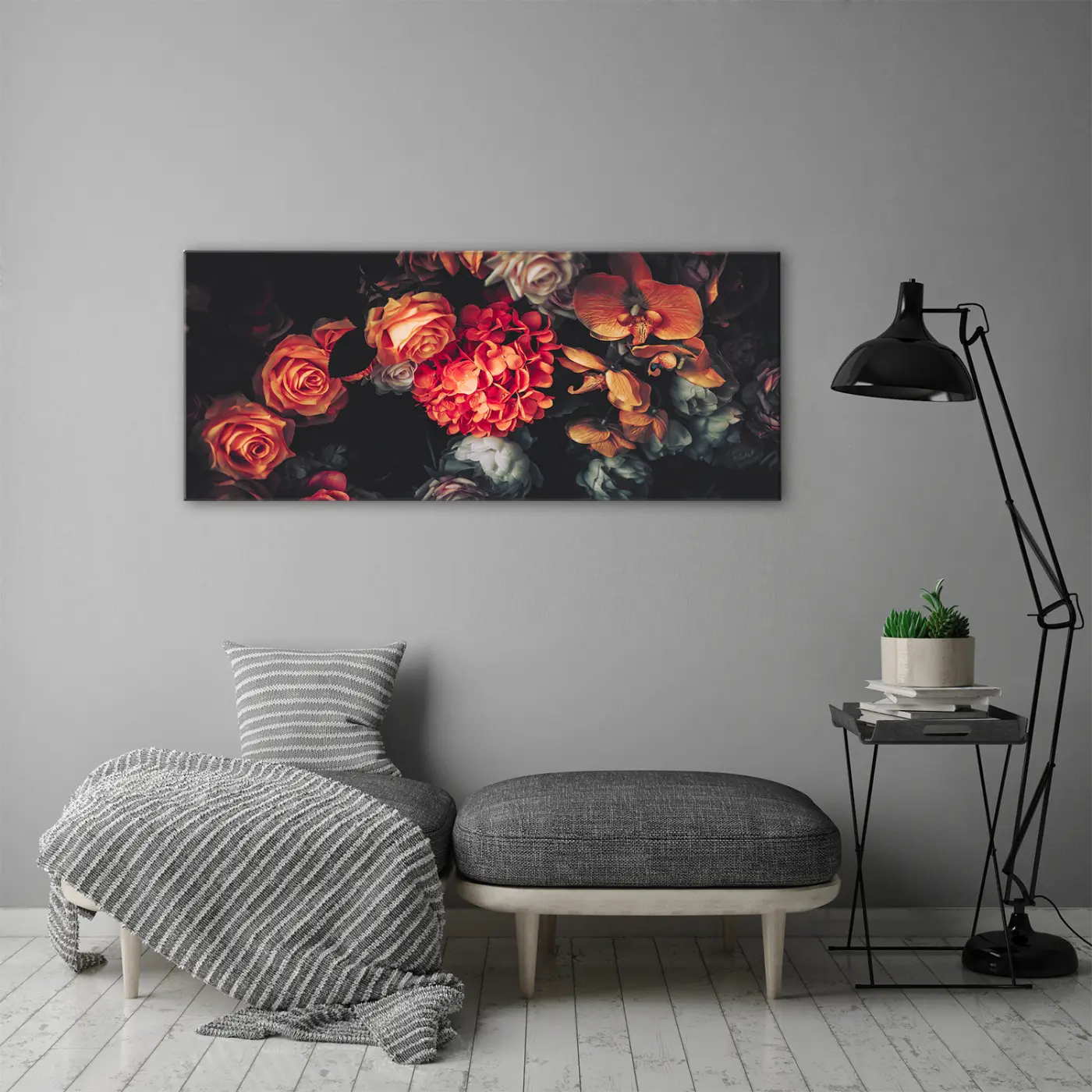 ars graphica Canvas-Long - Canvas-Long: Vintage Flowers