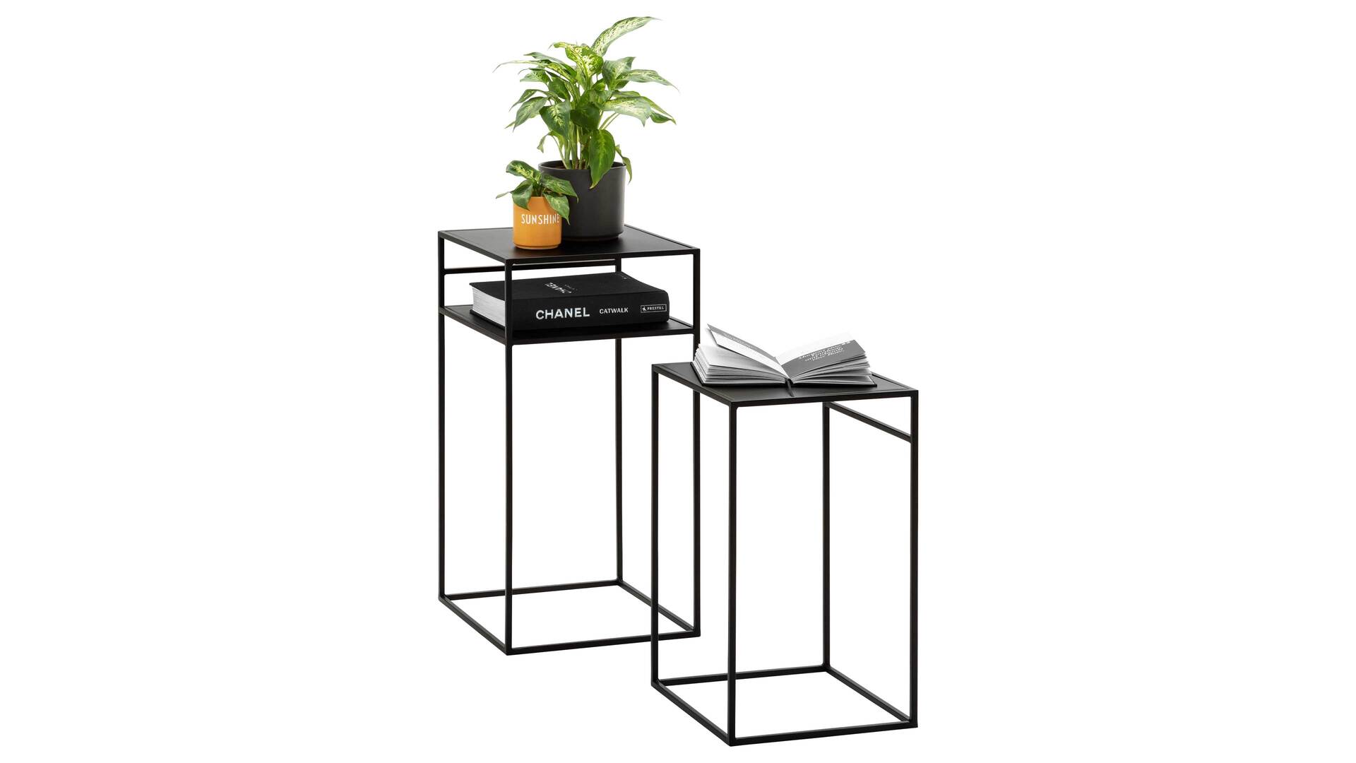 HAKU Beistelltisch 2er Set Brisbane 2 schwarz HAKU Beistelltisch 2er Set Brisbane 2 schwarz