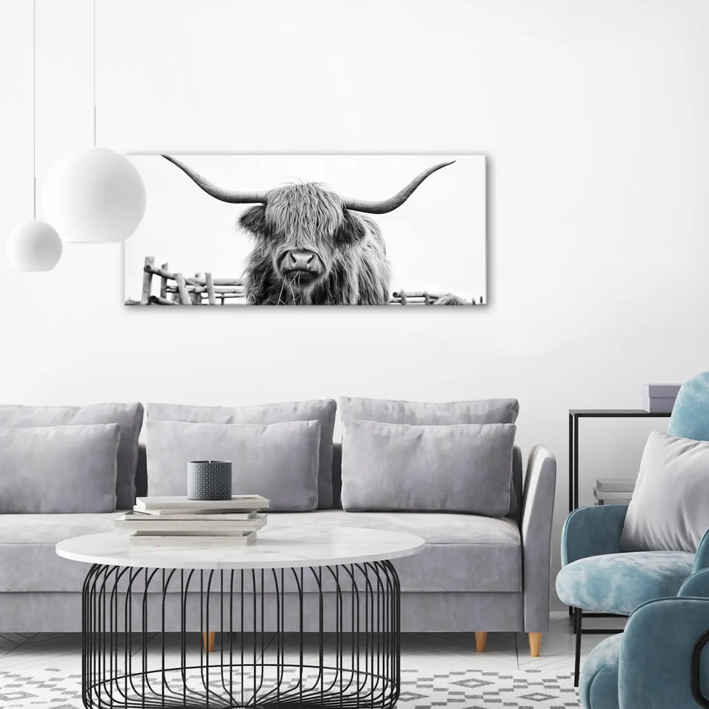 ars graphica Canvas-Long - Canvas-Long: Highland Cow