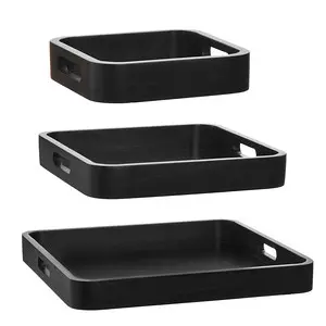 Hogewoning S/3 Tray Yunga 40cm Black