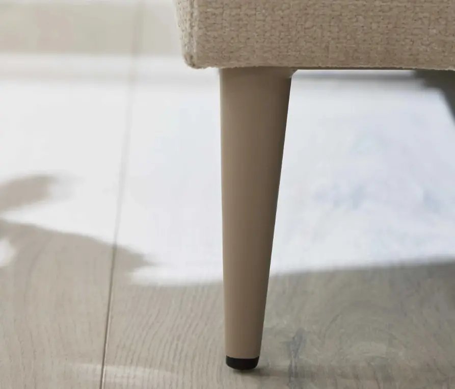 Roomio No. 4102 Hockerbank Roma nature Metallfuß Toffee 120x90 cm