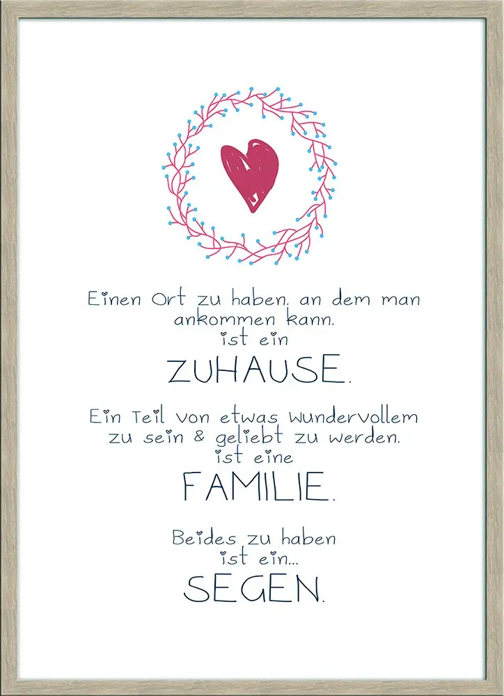 ars graphica Word-Art - Word-Art: Zuhause / Familie / Segen