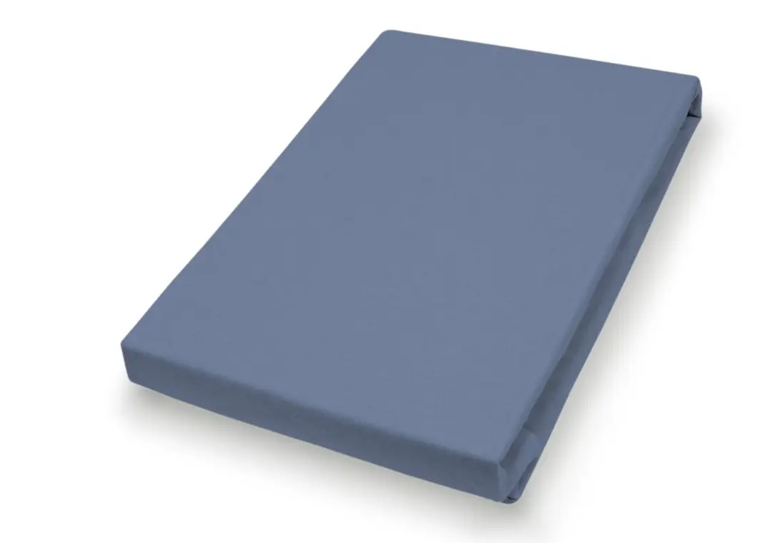 Hahn Haustextilien Spannbetttuch Blau 100x200 cm