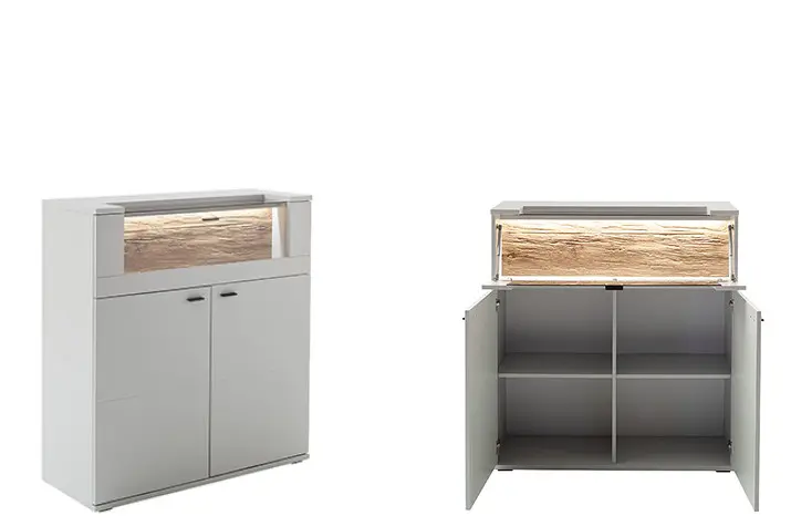 MCA Highboard Modern white ca.110x118x44 cm