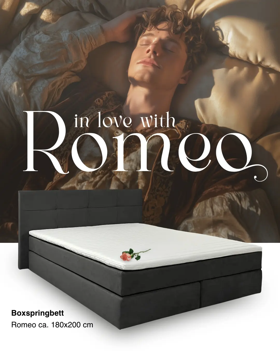 Boxspringbett Romeo ca. 180x200 cm