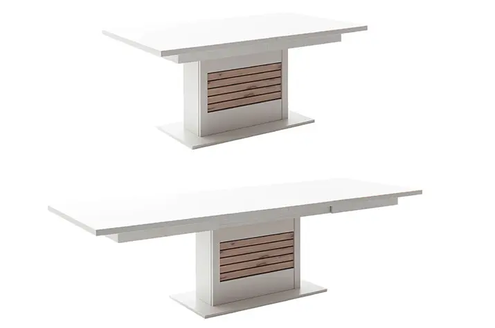 MCA Tisch mit Säule Modern white ca.180x77x100 cm