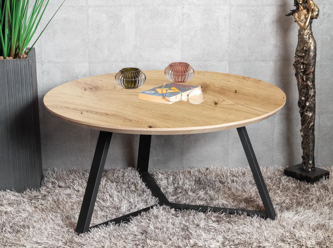 HAKU Couchtisch Bergen eiche, schwarz