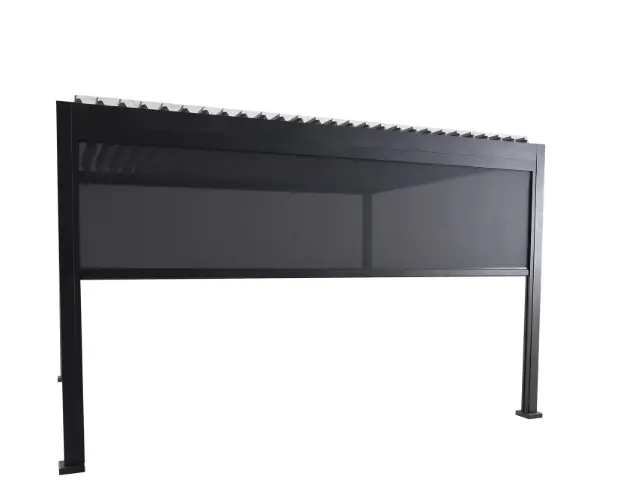 MWH Seitenwand Lino Grau 370x8.5x232 cm