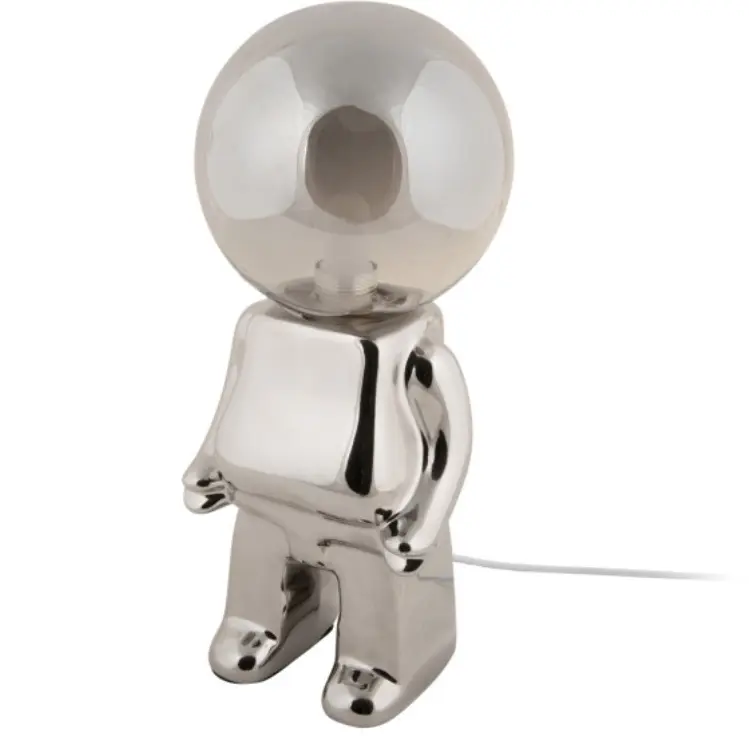 Present Time Tischlampe Ross LED ceramic chrome ca. 27x12 cm