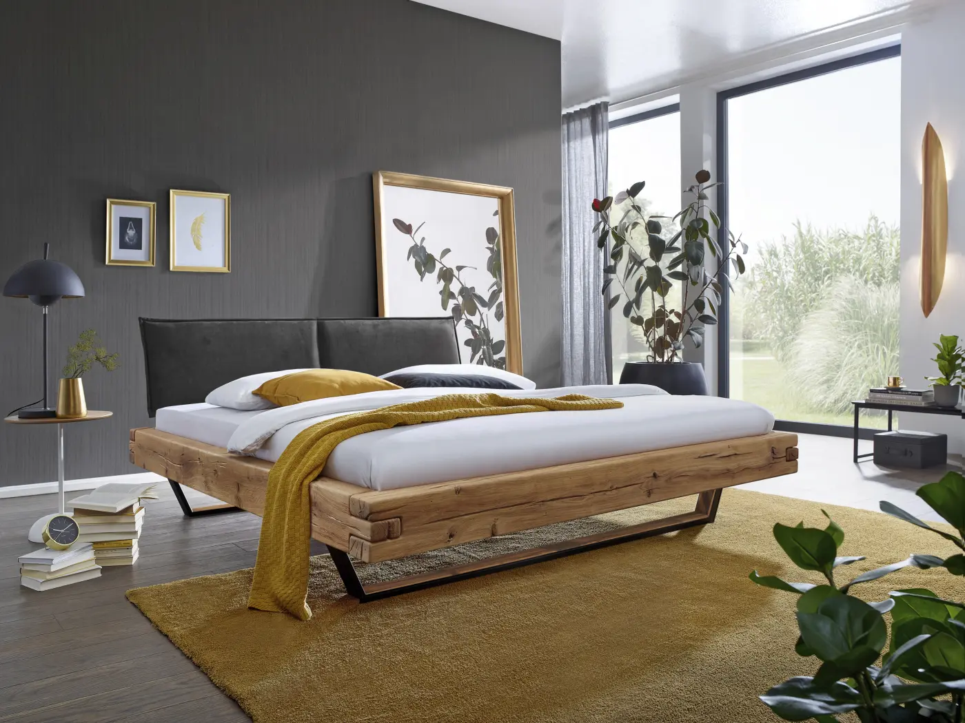 3S Frankenmöbel Bett braun 180x200 cm