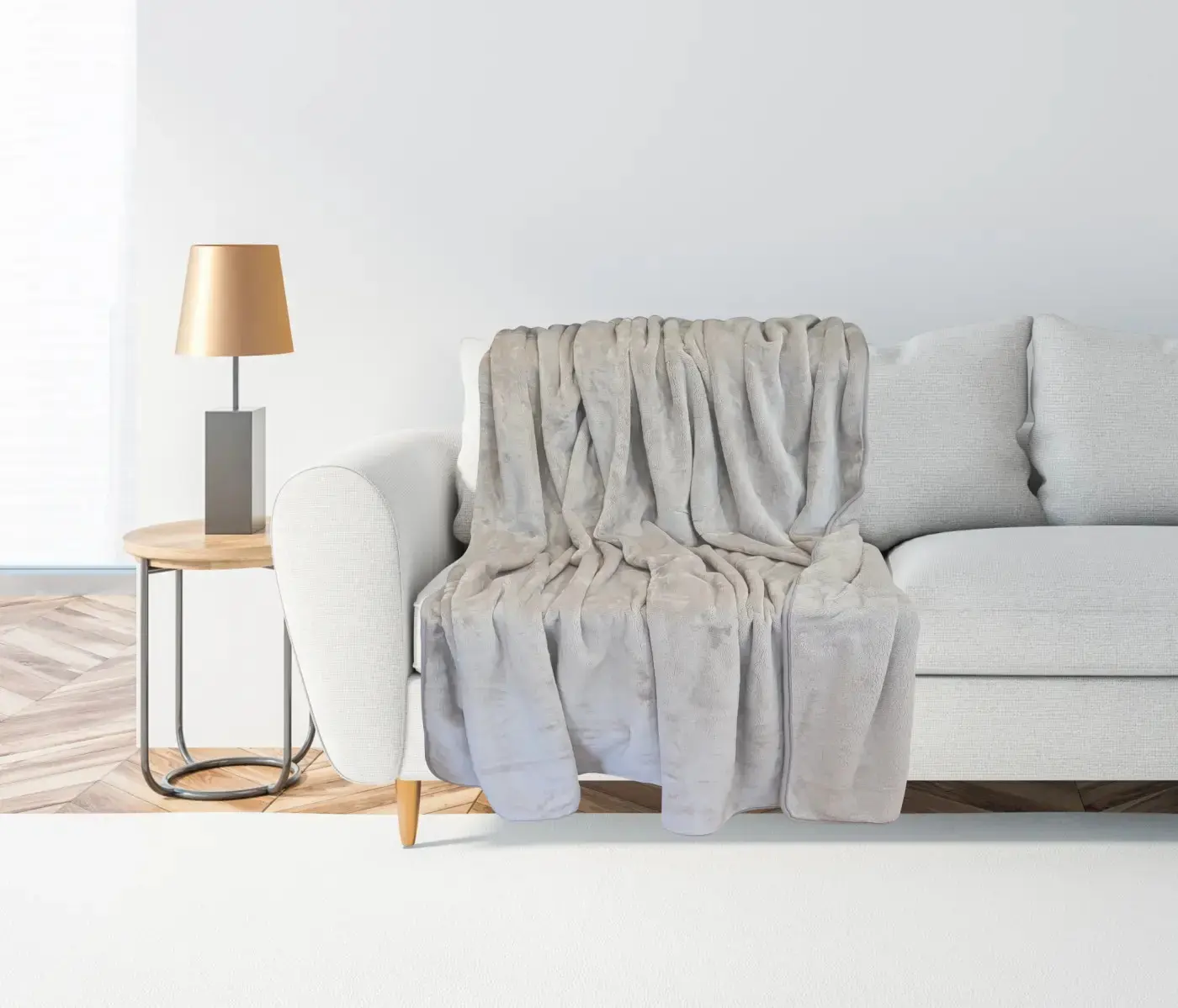 Cosima Wohndecke Arktis 180x220 cm taupe