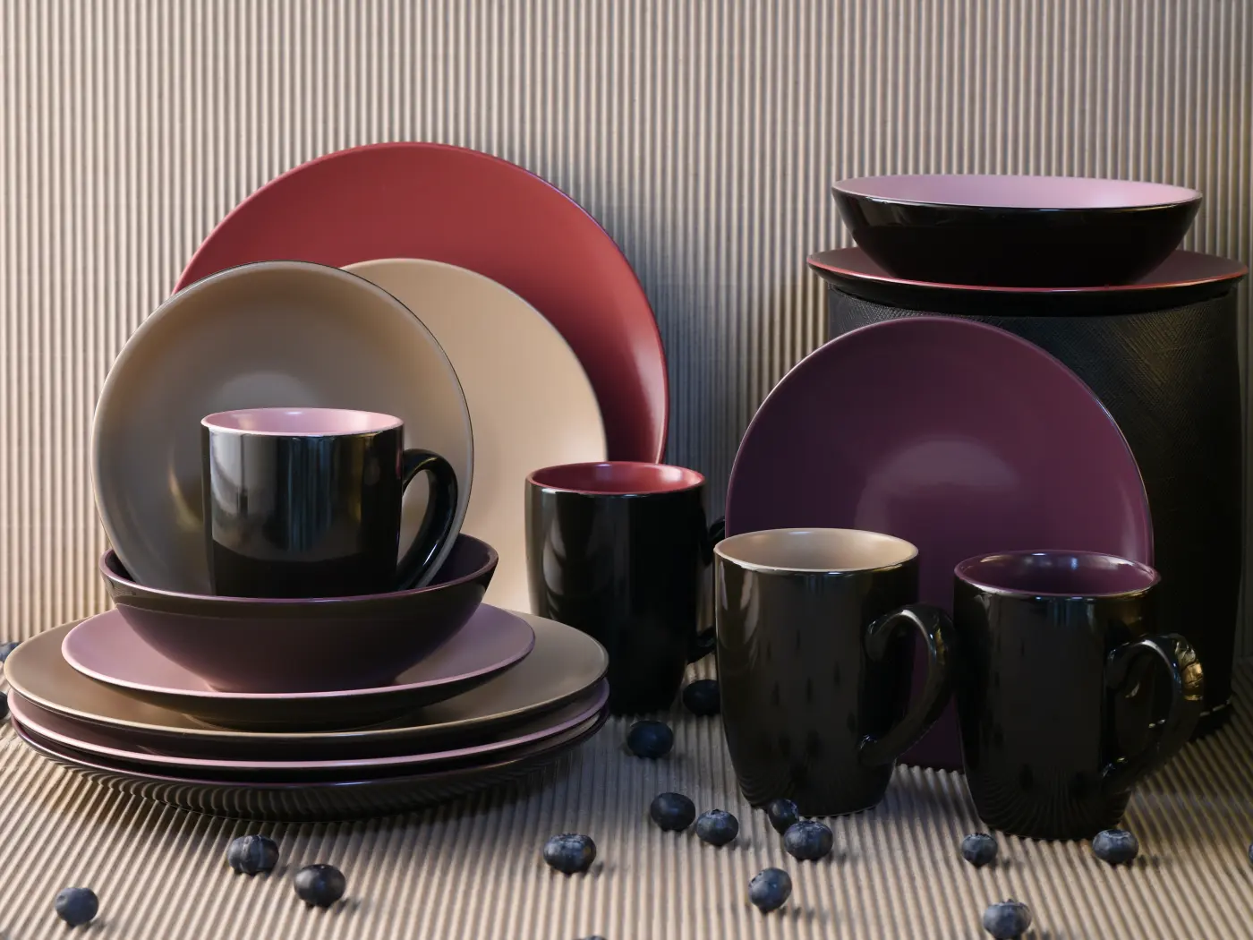 CreaTable Kombiservice Very Berry 16-tlg 